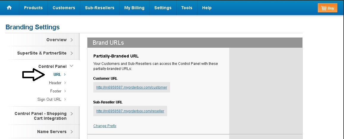 Configurar URL personalizada de acceso al panel del cliente